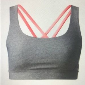 Lululemon Gray and Coral Energy Sports Bra Size 6